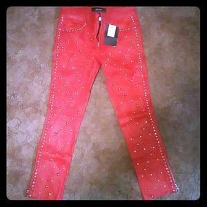 Isabel Marant Duncan cropped leather skinny pants